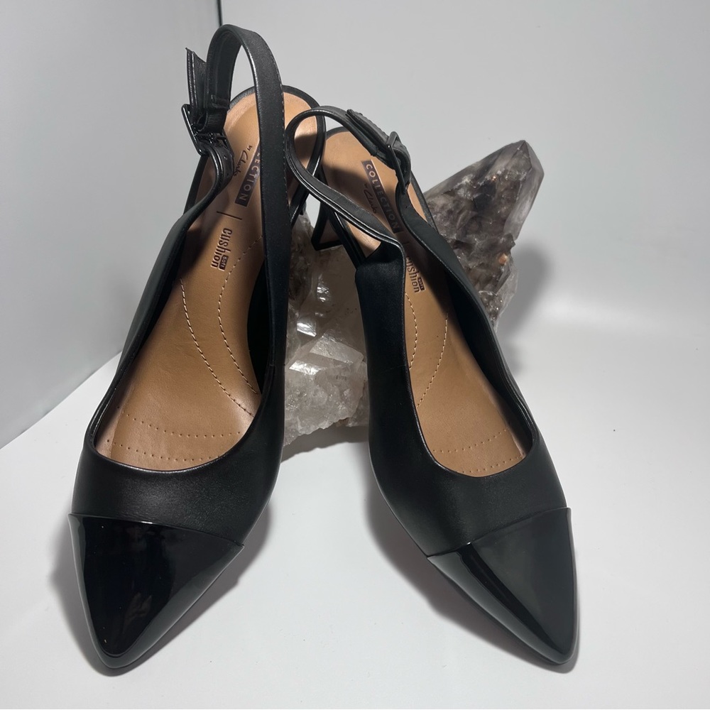 Clarks kitten heel sz.10